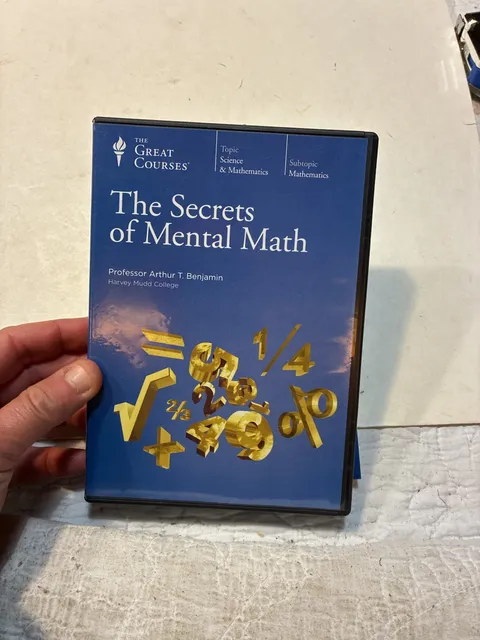 The Great Courses The Secrets Of Mental Math DVD Set And Guidebook