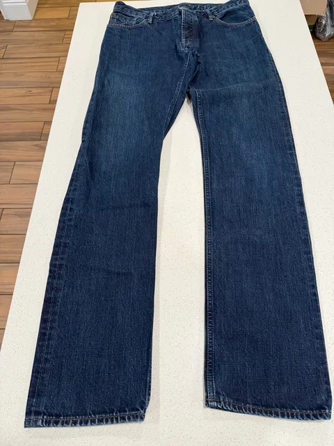 Burberry Brit Steadman Mens Jeans 30x32 Blue Denim Straight Leg Button Fly