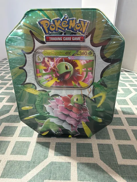 Pokemon TCG Mega Evolution Ascended Heroes Tin Mega Meganium ex Sealed