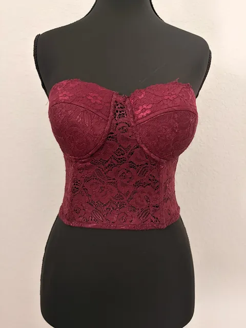 Charlotte Russe Corset Top Size XS Burgundy