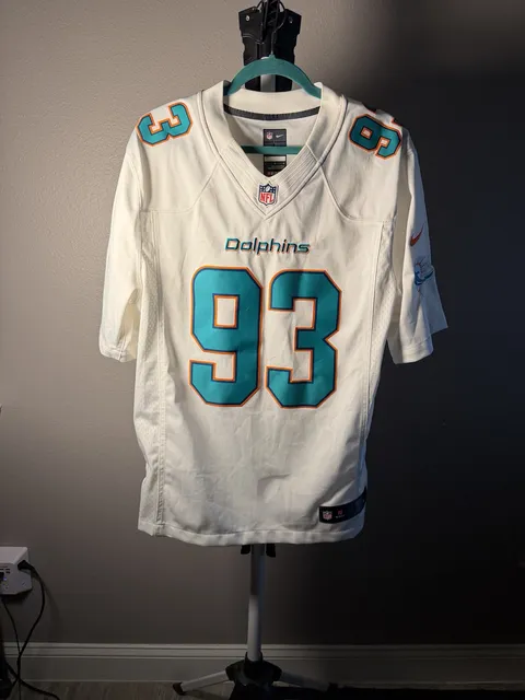 Nike Miami Dolphins Ndamukong Suh 93 Jersey Size L White