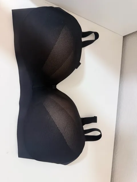 Honeylove Bra Size 36DD(E) Black Strapless Mesh Contour Support