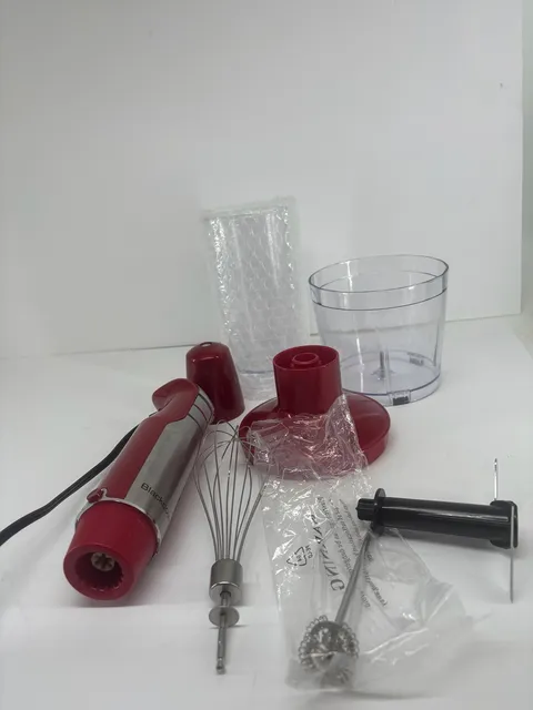 Black+Decker Immersion Hand Blender Set Red
