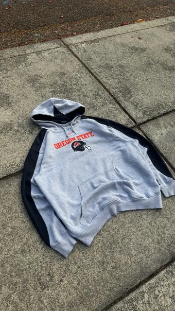 Nike Team Oregon State Beavers Hoodie Size M Gray Black
