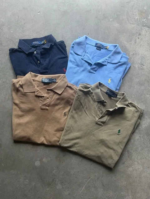Polo Ralph Lauren Polo Shirt Lot Of 4 Assorted Colors All Mens Large