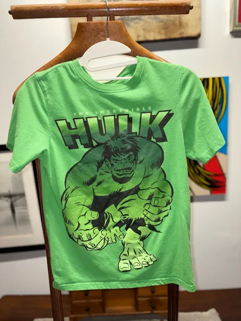 Marvel The Incredible Hulk T-Shirt Size L 10-12 Green