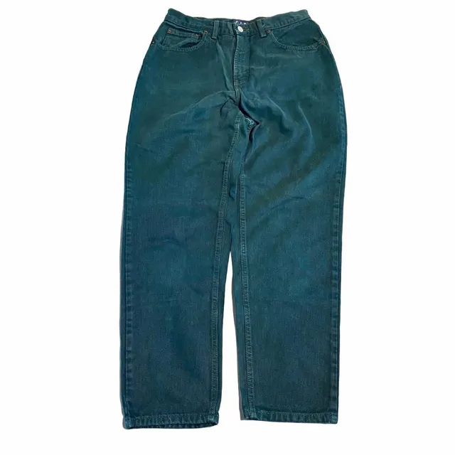 Gap Jeans Size 10 Green Cotton Vintage 90s Made In USA