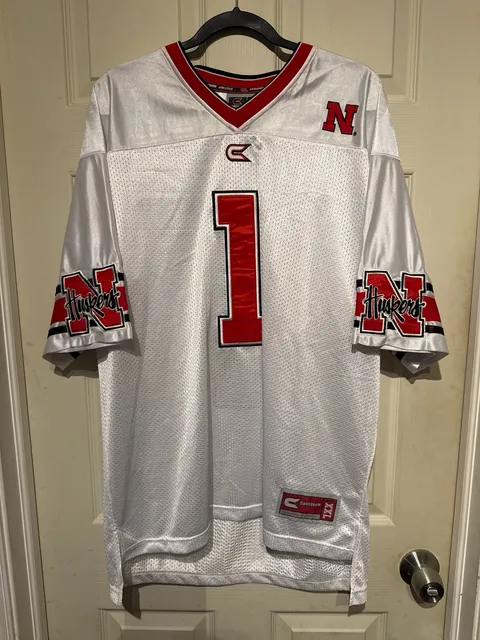 Vintage Colosseum Athletics Nebraska Cornhuskers Jersey Size L White Football