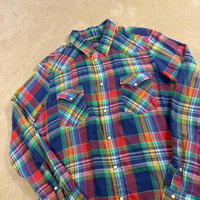 Western Polo Ralph Lauren Mens Classic Fit Pearl Snap Shirt