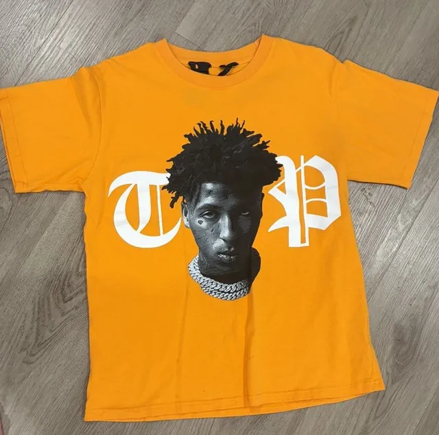 Vlone YoungBoy NBA T-Shirt Orange Graphic Rap Tee