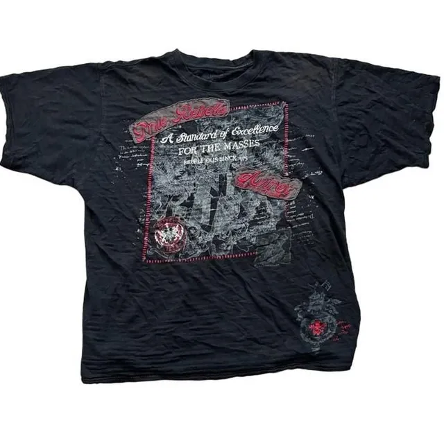 Avirex True Rebels T-Shirt Black Graphic Print