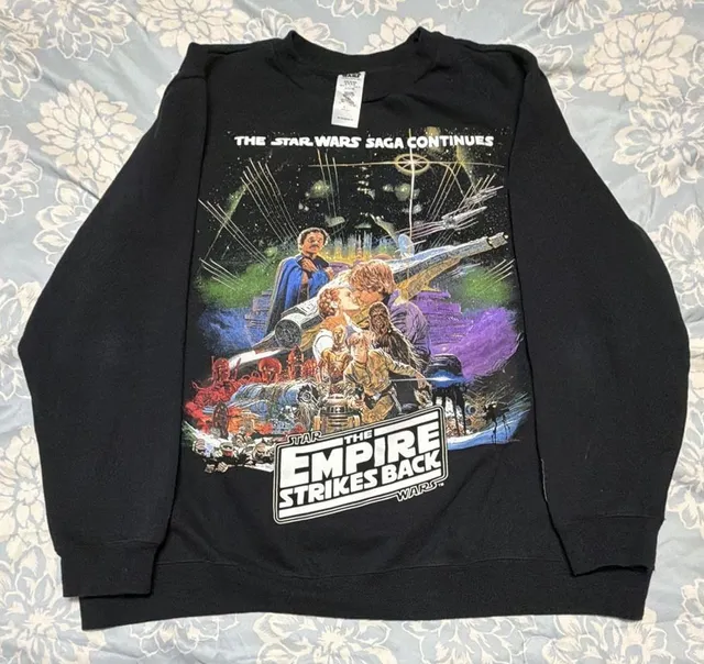 Vintage Star Wars The Empire Strikes Back Sweatshirt Size XXL Black