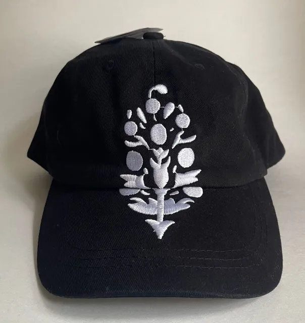 FP Movement Black Embroidered Floral Baseball Cap Hat