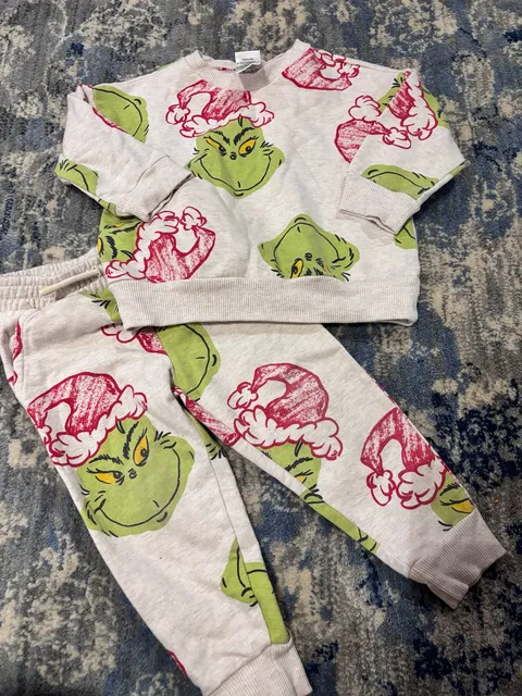 Dr. Seuss The Grinch Sweatshirt Pants Set Size 2T