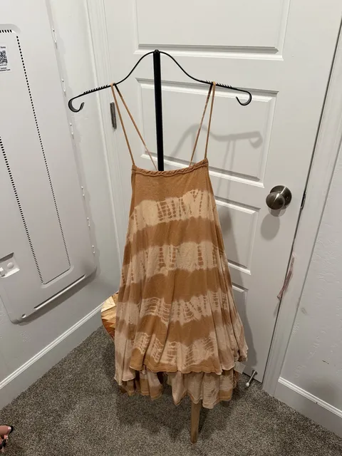 Free People Tie Dye Camisole Dress Brown Size S