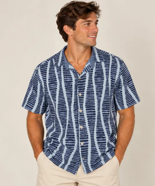 Tommy Bahama The Veracruz Cay Men's Medium Short Sleeve Button-Down Camp Shirt