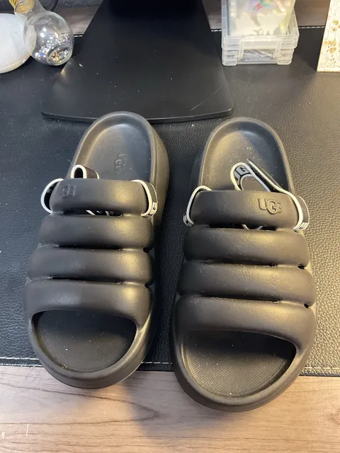 UGG Sport Yeah Sandals Black Foam Slides