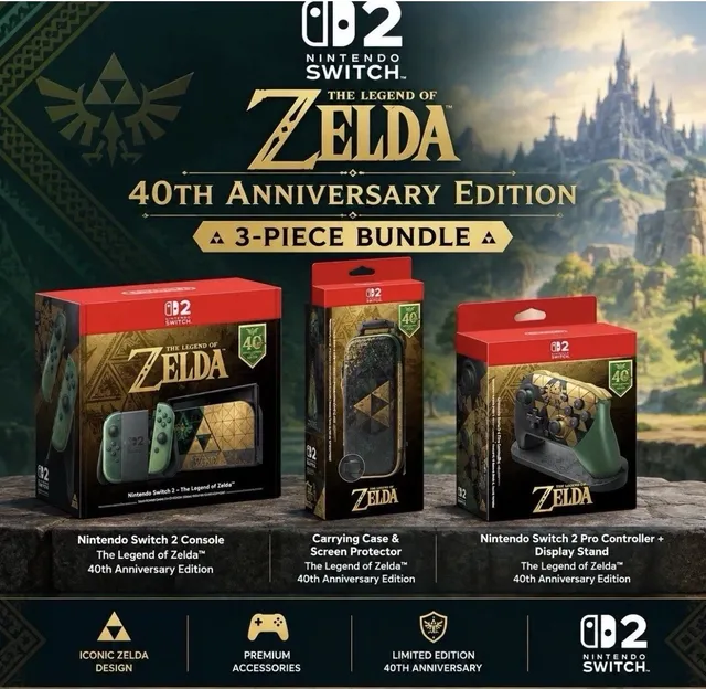 *PRESALE* Nintendo Switch 2 The Legend of Zelda Edition 40th anniversary Bundle