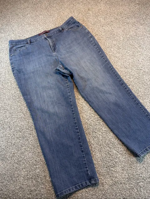 Gloria Vanderbilt Straight Jeans Size 18W Blue Denim Pre-Owned