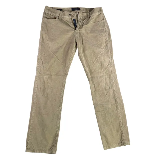 Vintage Y2K/90s Lucky Brand 221 Original Straight Corduroy Pants Size 32x30 Tan