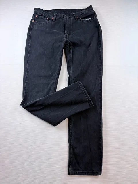 Levi's 505 Straight Jeans Size 32x30 Black Denim