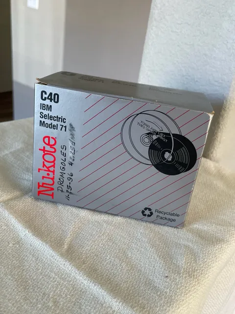 Nu-Kote C40 IBM Selectric Model 71 Lift-Off Tabs Typewriter Ribbons