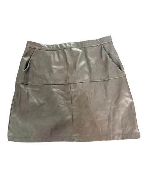 Shinestar Faux Leather Mini Skirt Womens Size M Black NWOT