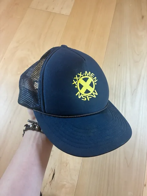 Cobra XXX-Men NSFW Trucker Hat One Size Blue Snapback Mesh Cap
