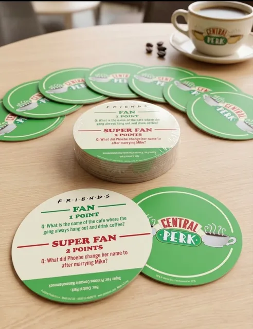 Friends Television Show Central Perk Trivia Coasters Game Set New