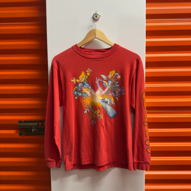 Vintage T&C Surf Designs Long Sleeve Graphic T-Shirt Red Size Medium