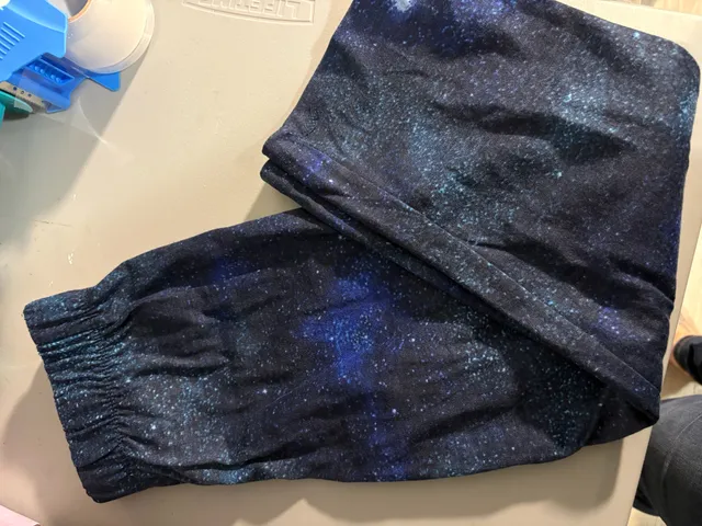 Lands' End Pants Size XS(5/6) Blue Galaxy Space Print Knit Lounge