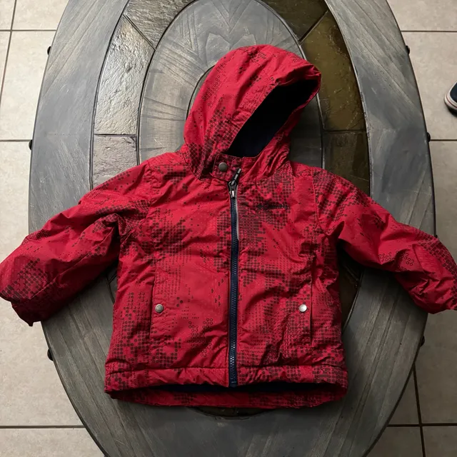Columbia Jacket Size 3T Red Patterned Winter Outgrown
