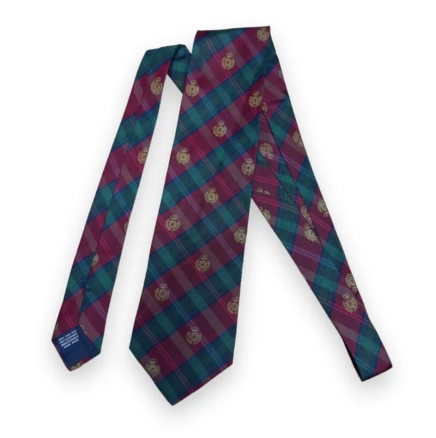 Breuer Silk Tie Plaid Red Green Blue
