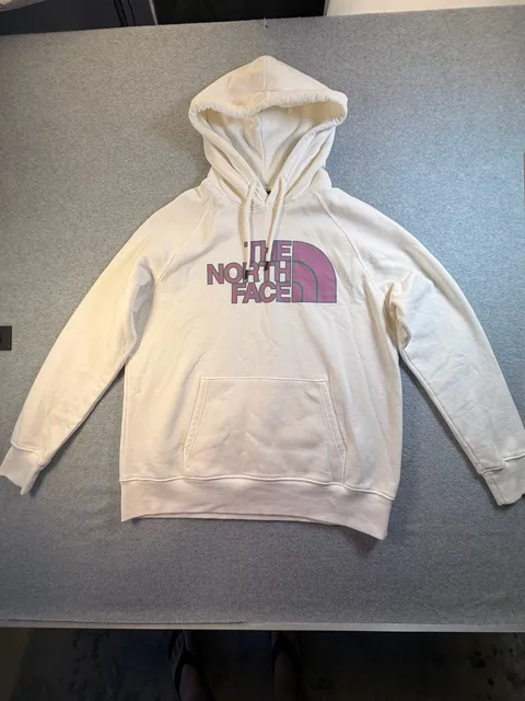 The North Face Half Dome Pullover Hoodie Size L Vintage White