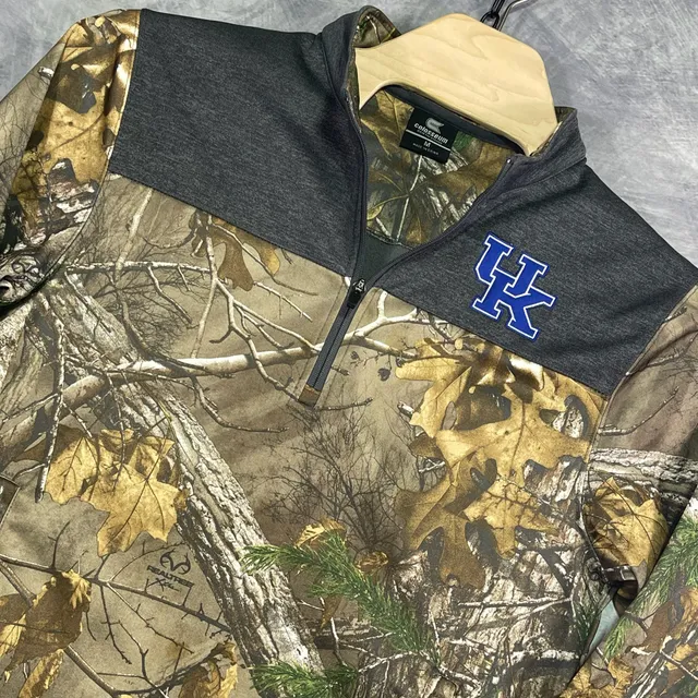 Kentucky Wildcats Colosseum Real Tree Camo 1/4 Zip Pullover Size M