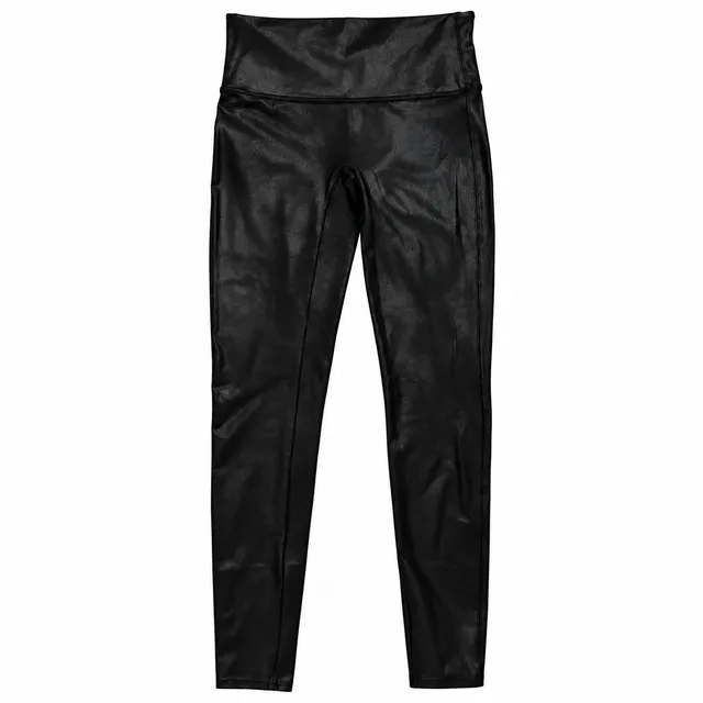 SPANX Faux Leather Leggings Women’s Large Black High Rise NWOT