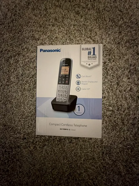 Panasonic Compact Cordless Telephone KX-TGB810 S Silver