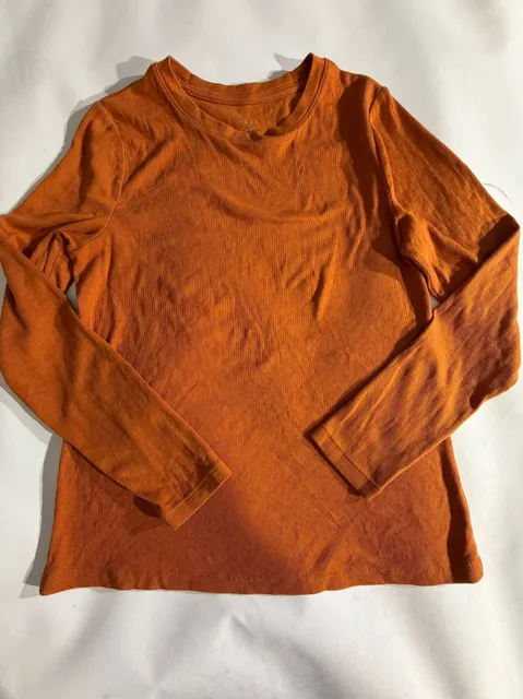 A New Day Rust Brown Ribbed Long Sleeve Crewneck Top Size Large