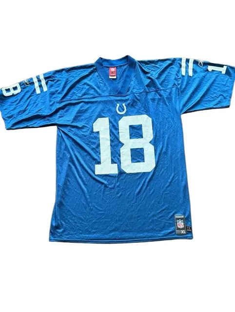 Reebok Indianapolis Colts Peyton Manning #18 Jersey Size XL Blue NFL