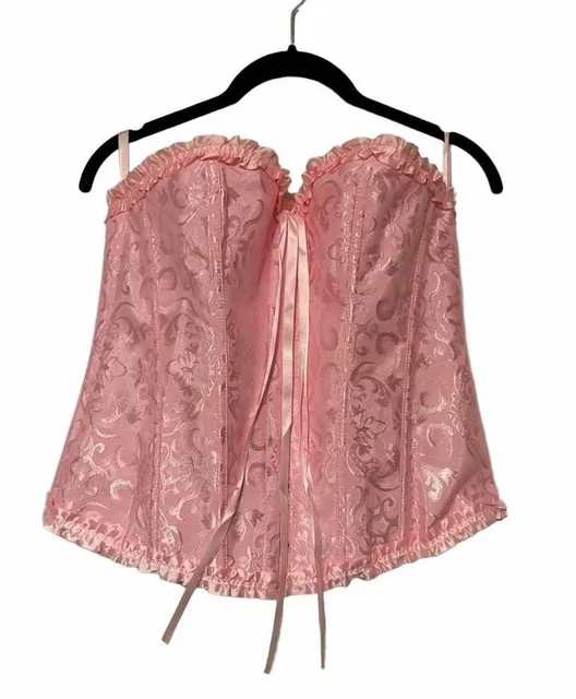 Pink Brocade Corset Size 2XL
