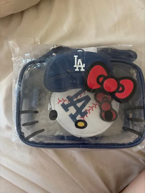 Sanrio Hello Kitty MLB Los Angeles Dodgers Clear Crossbody Bag New