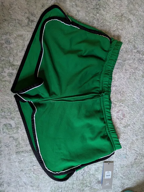 Avia Mesh Shorts Size XL 16-18 Green Athletic Track Piping