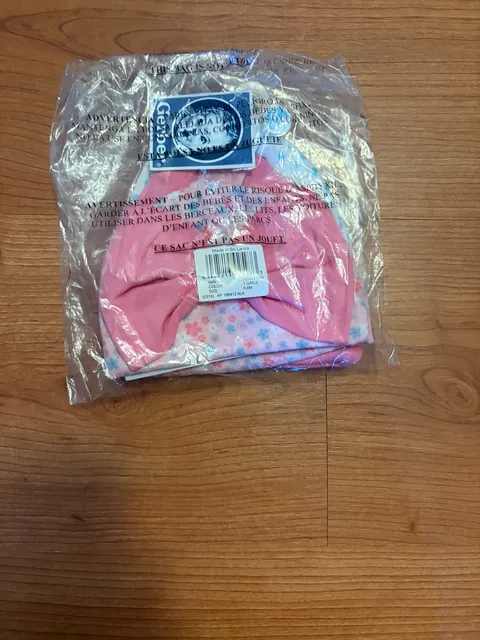 Gerber Baby Hats Size 0-6M Girls Pink Floral Polka Dot Set of 3