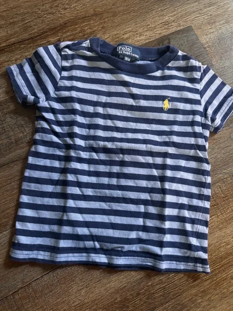 Polo By Ralph Lauren Striped T-Shirt Size 18M Blue