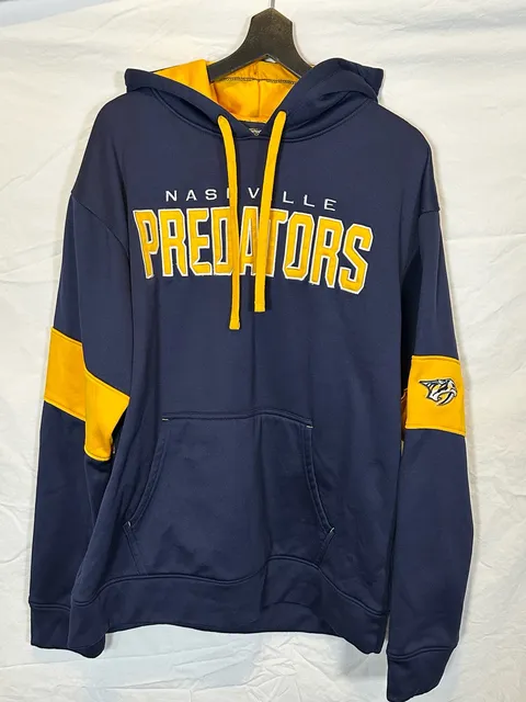Levelwear Nashville Predators Size M/M 38/40 Hoodie Navy Blue Yellow