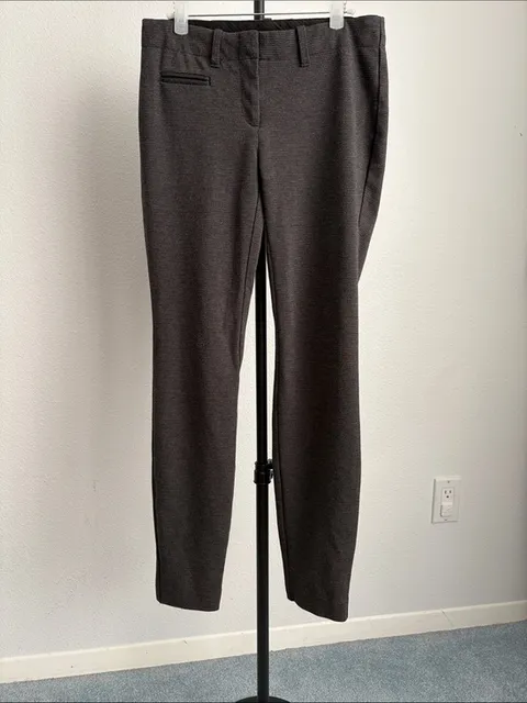 Dalia Collection Women's Slim Straight Trousers - Charcoal Gray 2