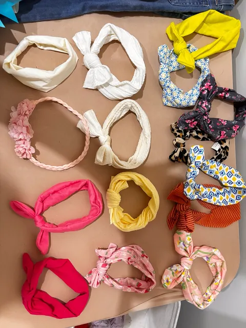 Assorted Baby Headbands Lot Of 13 Bows Floral Knit Hair Accessories
