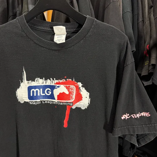 Major League Gaming MLG NYC Playoffs Graphic T-Shirt Size L Black