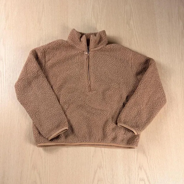 Offline by Aerie Sherpa Pullover Size S Brown Fleece Half Zip