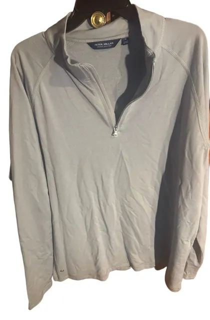 Peter Millar Crown Crafted Quarter Zip Size XL Blue